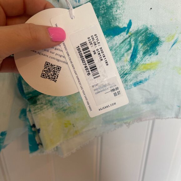 NWT AG High rise Tie Dye Alexxis Shorts - 26 - Picture 6 of 11